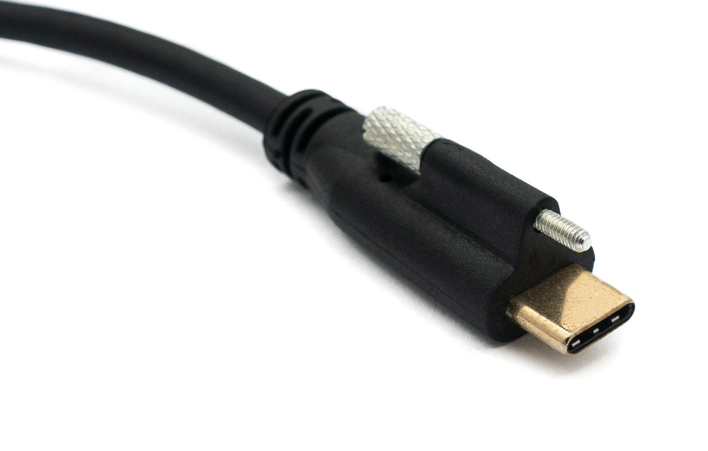 SYSTEM-S USB 3.1 Kabel 30 cm Typ C Stecker zu Buchse Schraube Adapter in Schwarz