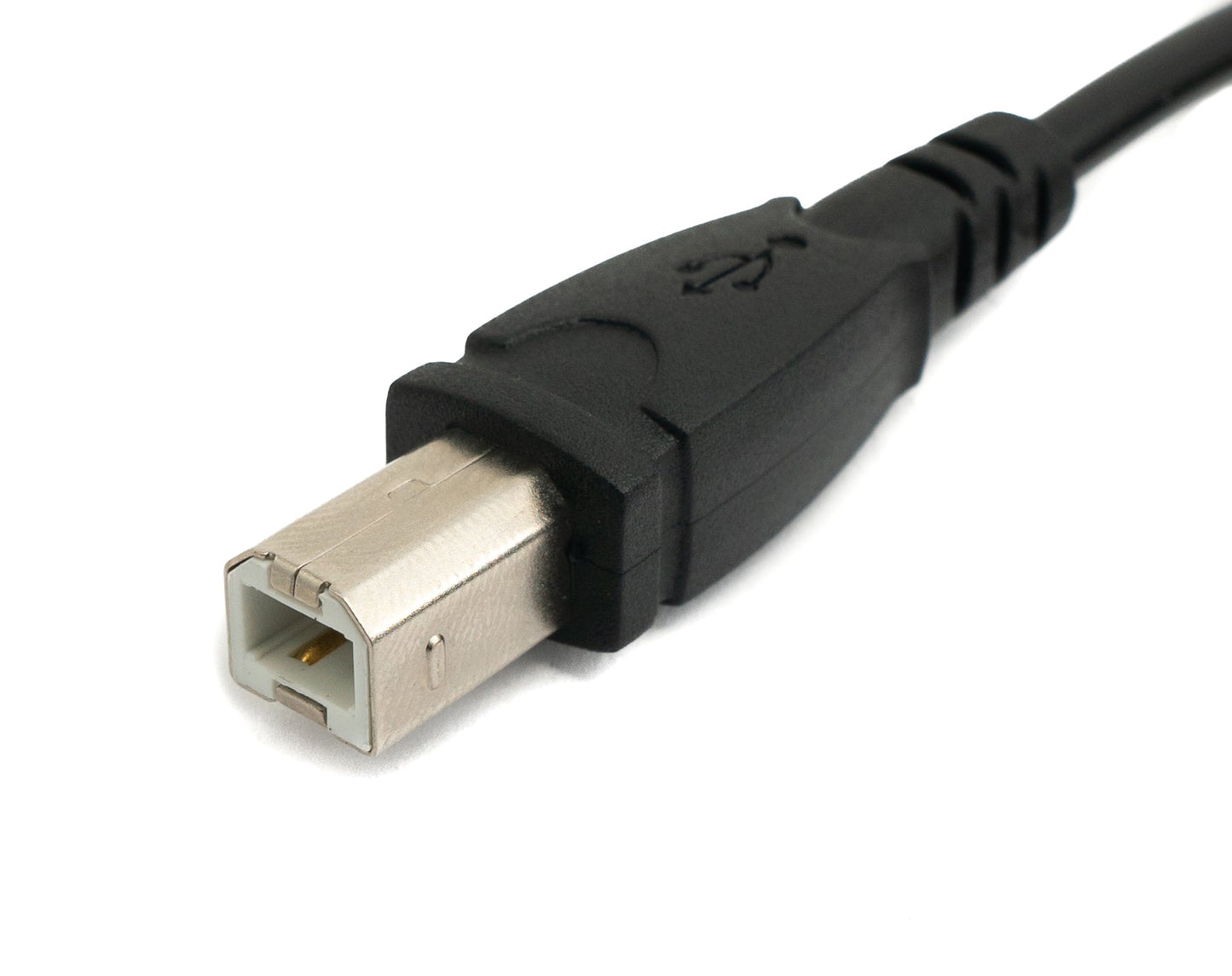 SYSTEM-S USB 2.0 snúra 100 cm Tegund B karlkyns í Micro B karlkyns í svörtu
