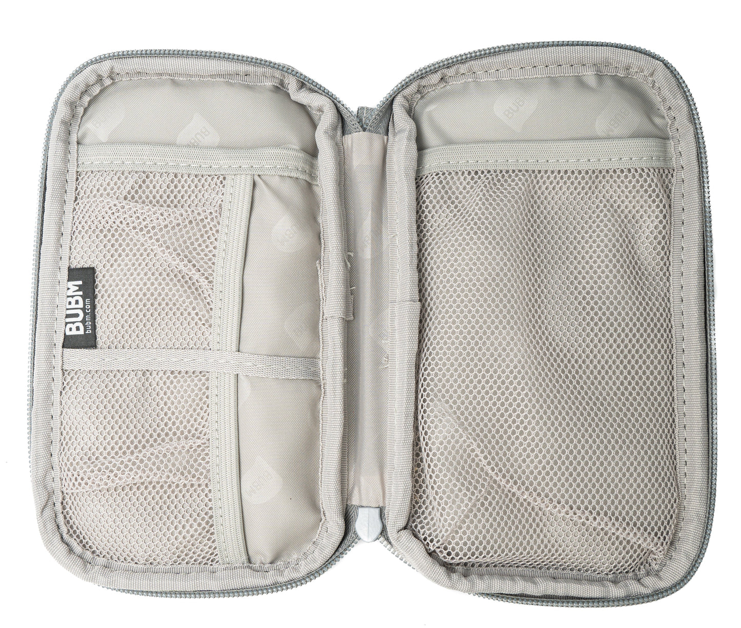 SYSTEM-S Schutztasche gepolstert wasserfest Tasche Case in Grau für Powerbank Kopfhörer