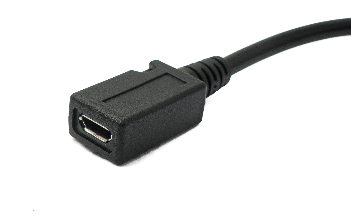 SYSTEM-S USB 2.0 snúra 27 cm Micro B kvenkyns í kvenkyns í svörtu