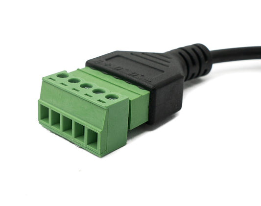 SYSTEM-S USB 2.0 cable 30 cm type B female to 5-pin PCB connector black