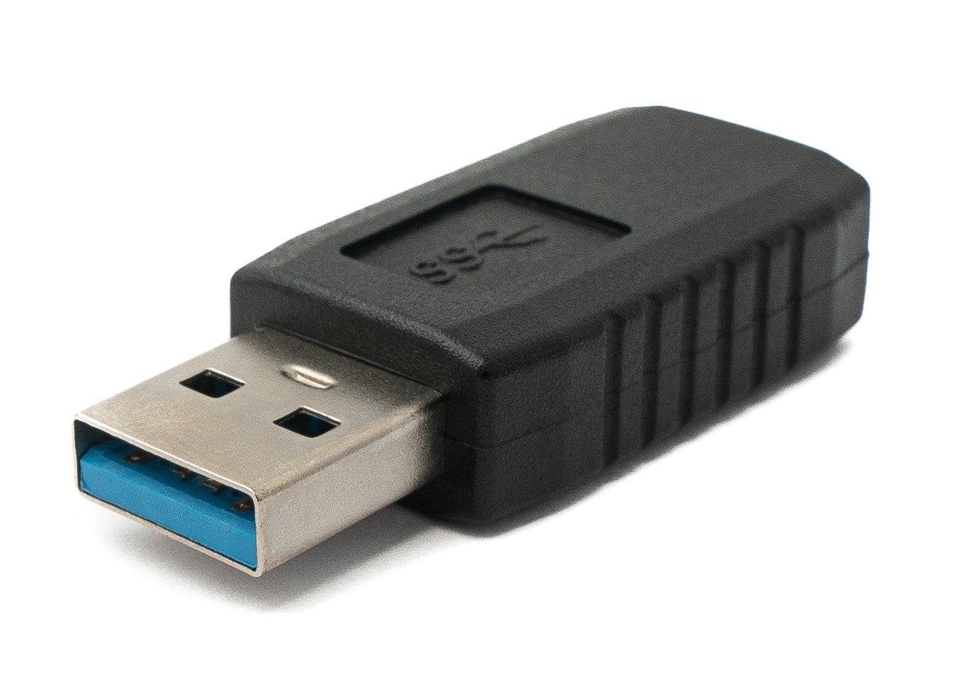 SYSTEM-S USB 3.0 millistykki af gerð A karlkyns í kvenkyns snúru í svörtu