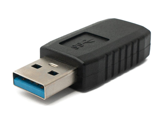 SYSTEM-S USB 3.0 millistykki af gerð A karlkyns í kvenkyns snúru í svörtu