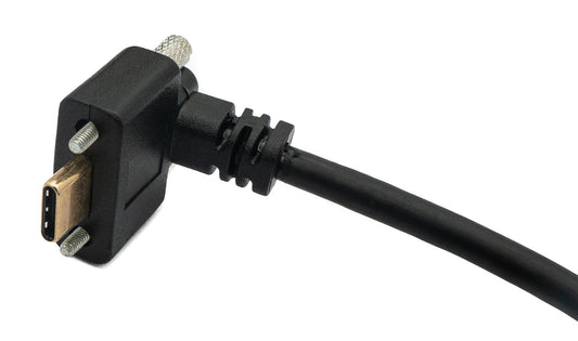 SYSTEM-S USB 3.1 Gen 2 100W cable 60 cm Type C male to female screw angle