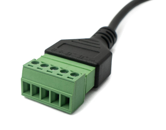 SYSTEM-S USB 2.0 snúra 30 cm Tegund A kvenkyns í 5 pinna PCB karlkyns svart