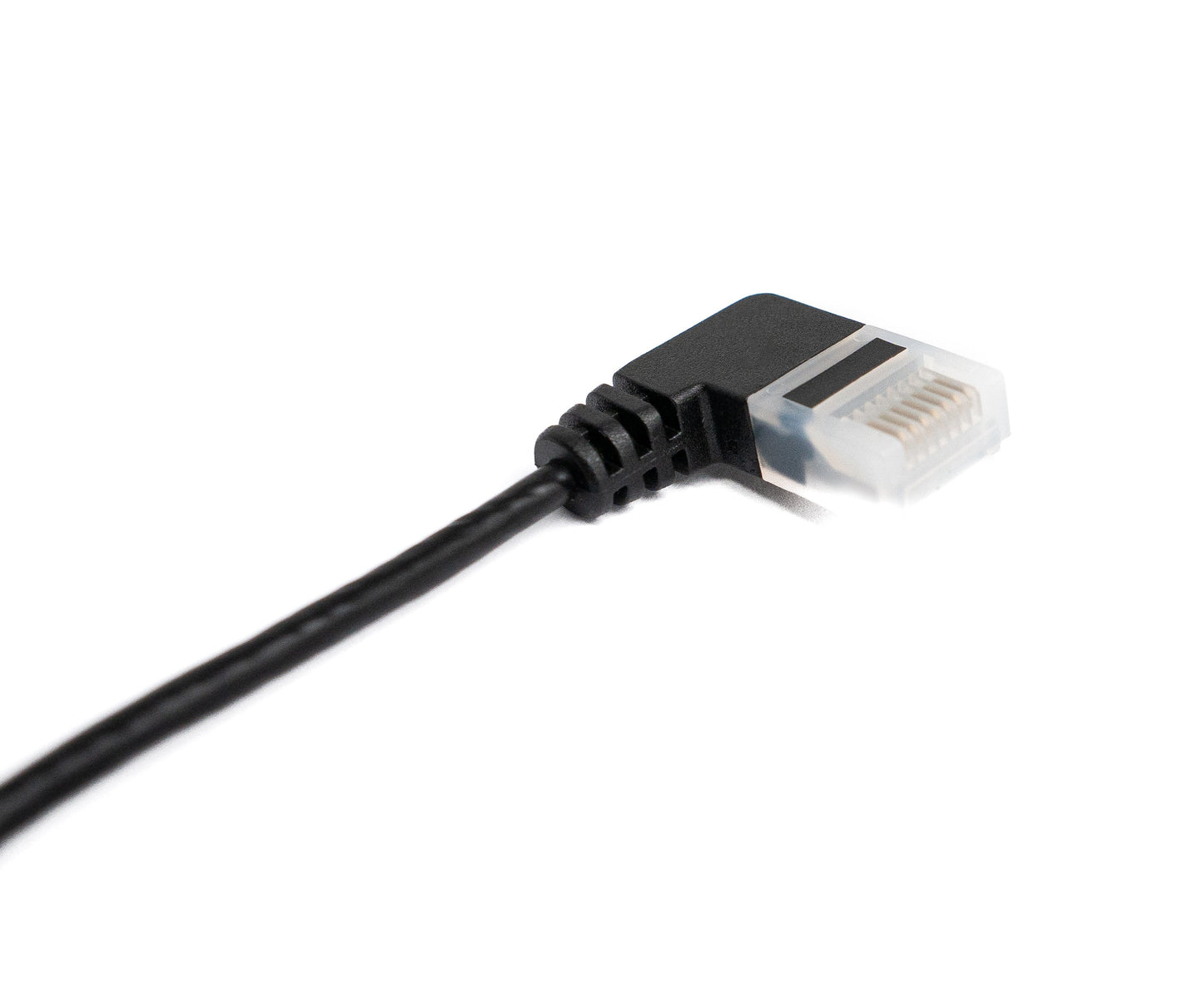 SYSTEM-S LAN cable 25 cm RJ45 8P8C STP Cat6 plug to plug angled black