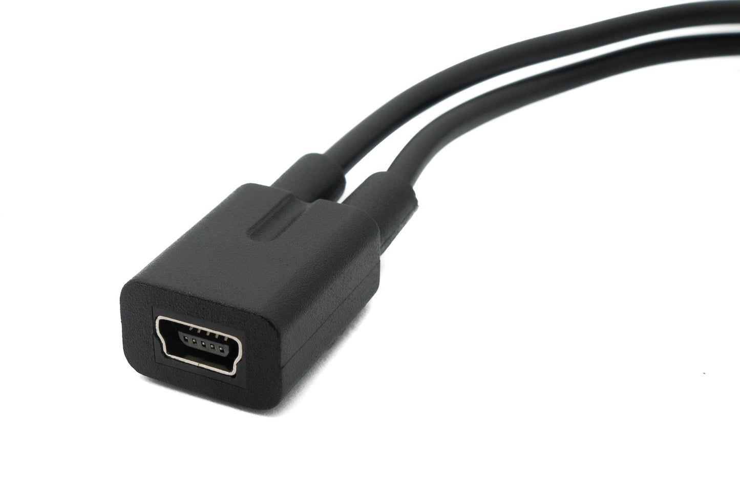 SYSTEM-S USB 2.0 Kabel 30cm Mini B Buchse zu Stecker & Micro B Stecker in Schwarz