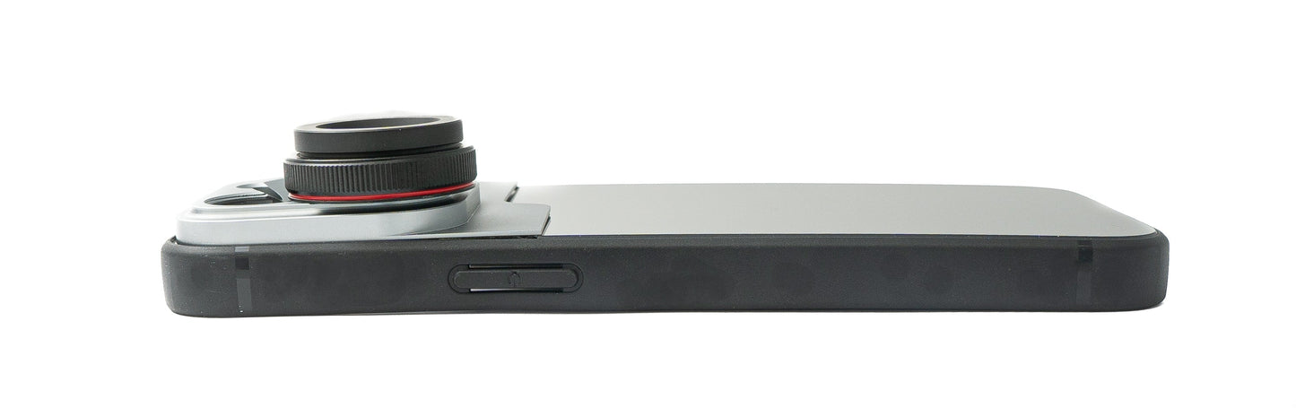 SYSTEM-S Macro linsa 2.8x HD sía með hulstri í svörtu fyrir iPhone 13 Pro