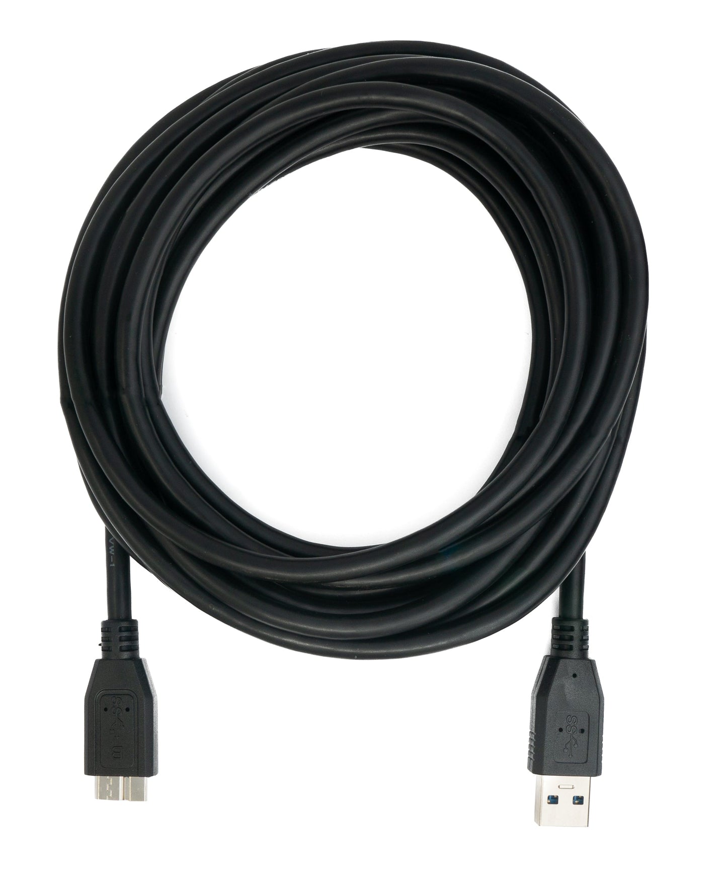 SYSTEM-S USB 3.0 snúra 5 m Micro B tengi í Type A tengi í svörtu