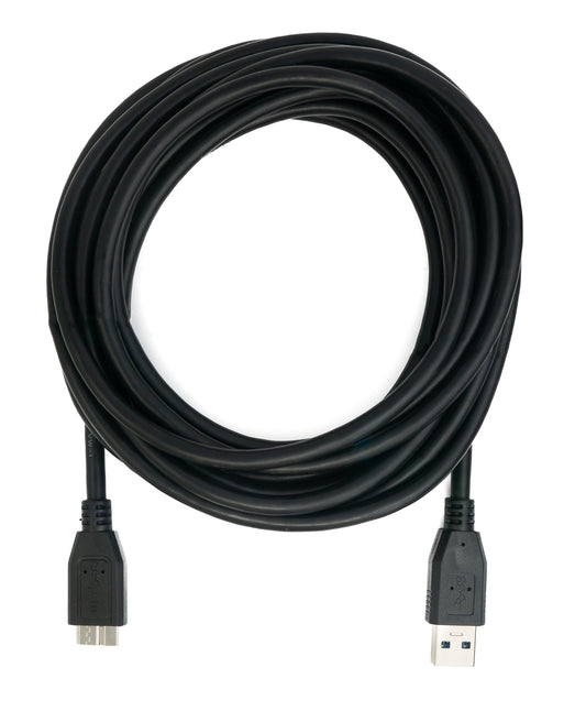 SYSTEM-S USB 3.0 cable 5 m Micro B plug to Type A plug in black