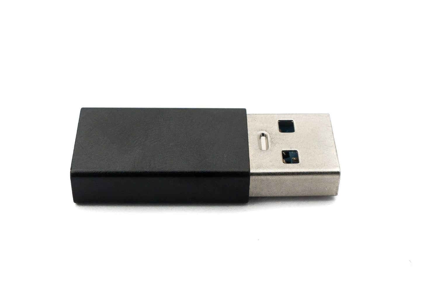 SYSTEM-S USB 3.1 millistykki af gerðinni C kvenkyns í 3.0 af gerðinni A karlkyns snúra í svörtu