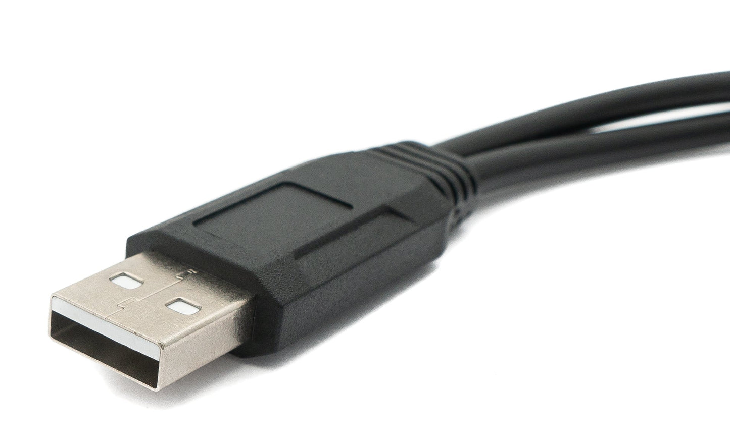SYSTEM-S USB 3.1 snúra 30 cm Tegund C & 2.0 Micro B karlkyns í A karlkyns vinklaða í svörtu
