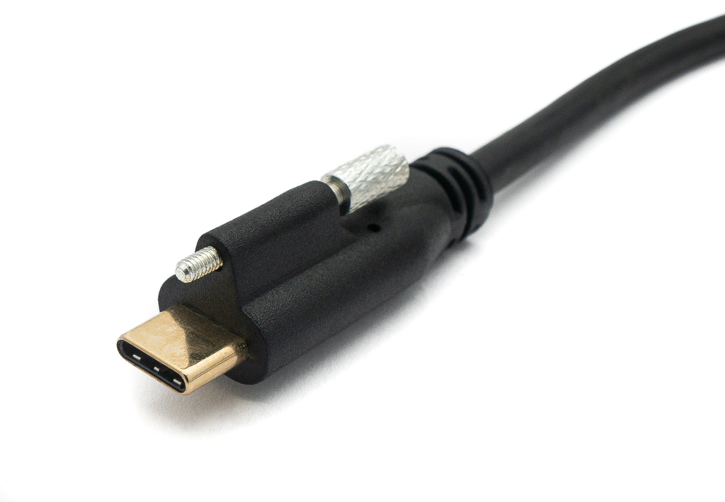SYSTEM-S USB 3.1 snúra 100 cm Tegund C karlkyns í kvenkyns skrúfanleg svart