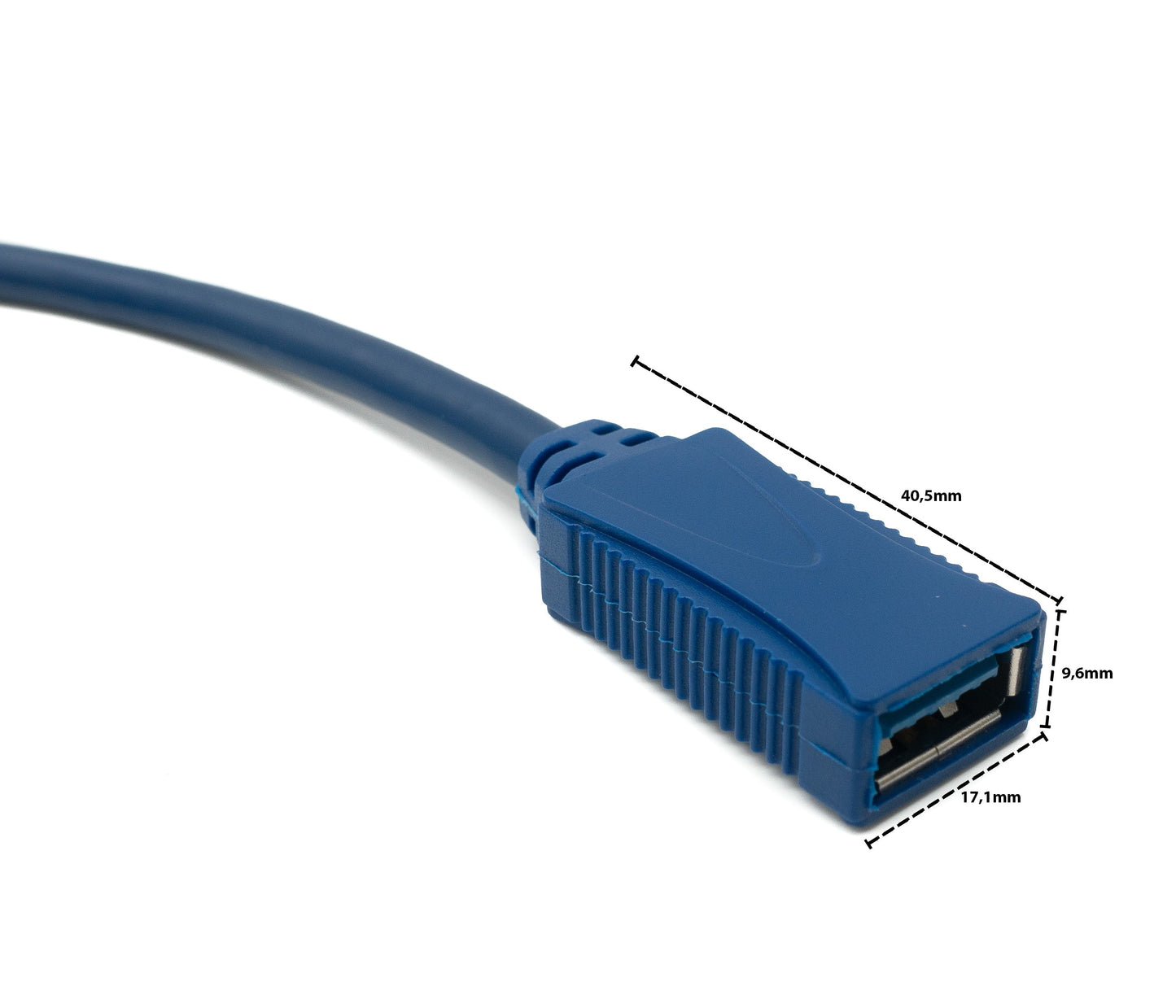 SYSTEM-S USB 3.0 Kabel 50 cm Typ A Stecker zu Buchse in Blau