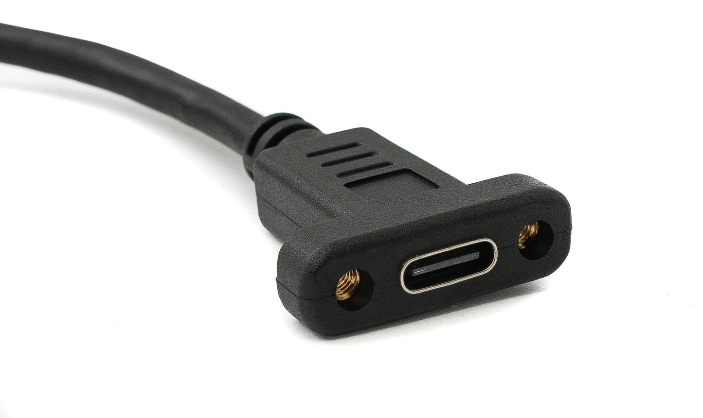 SYSTEM-S USB 3.1 Gen 2 100W snúra 100 cm Tegund C karlkyns í kvenkyns skrúfuhorn