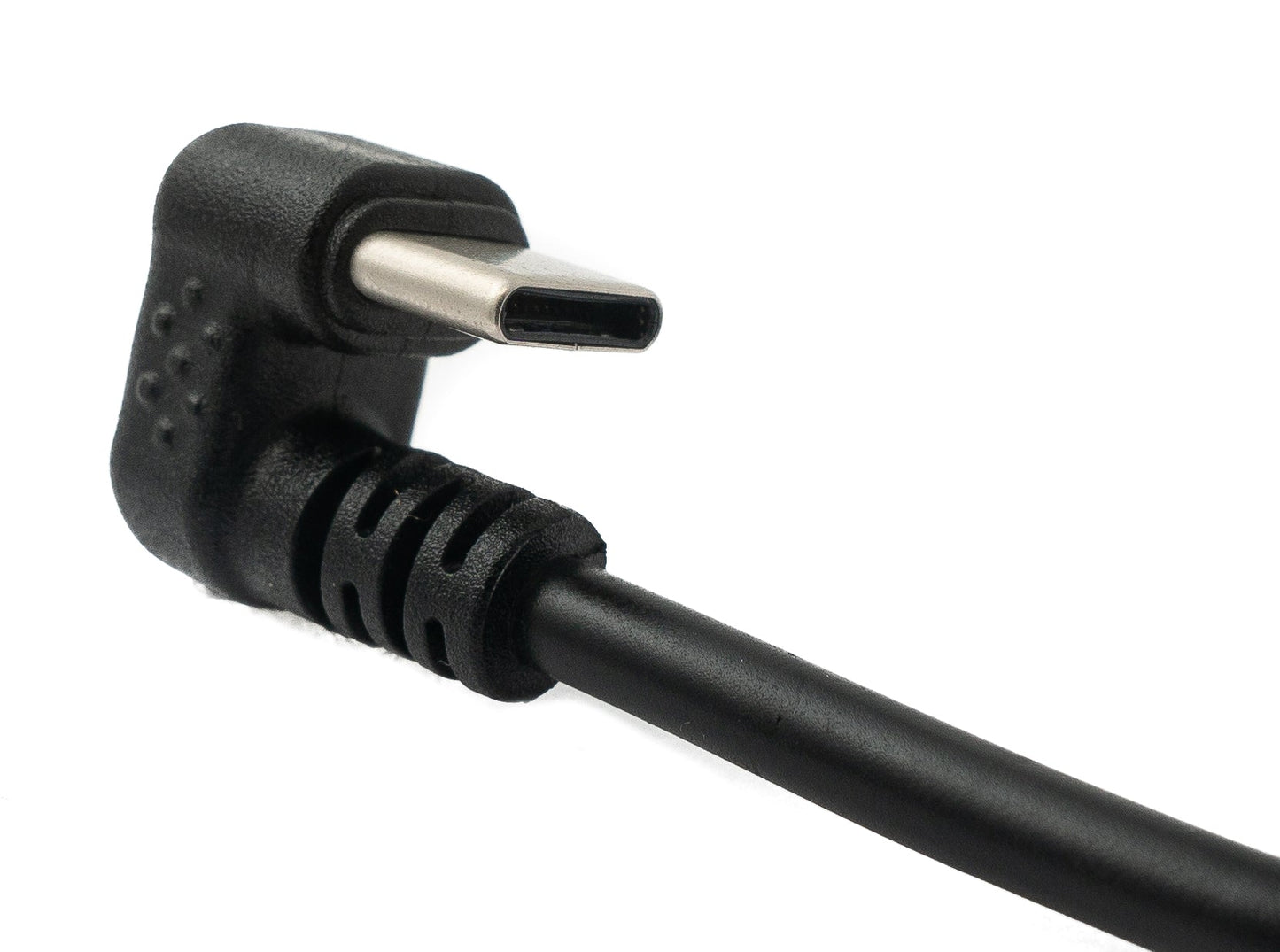 SYSTEM-S USB 3.1 Kabel 30 cm Typ C Stecker zu 2.0 A Buchse 180° Winkel Adapter in Schwarz
