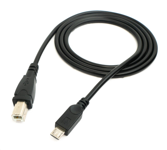 SYSTEM-S USB 2.0 snúra 100 cm Tegund B karlkyns í Micro B karlkyns í svörtu