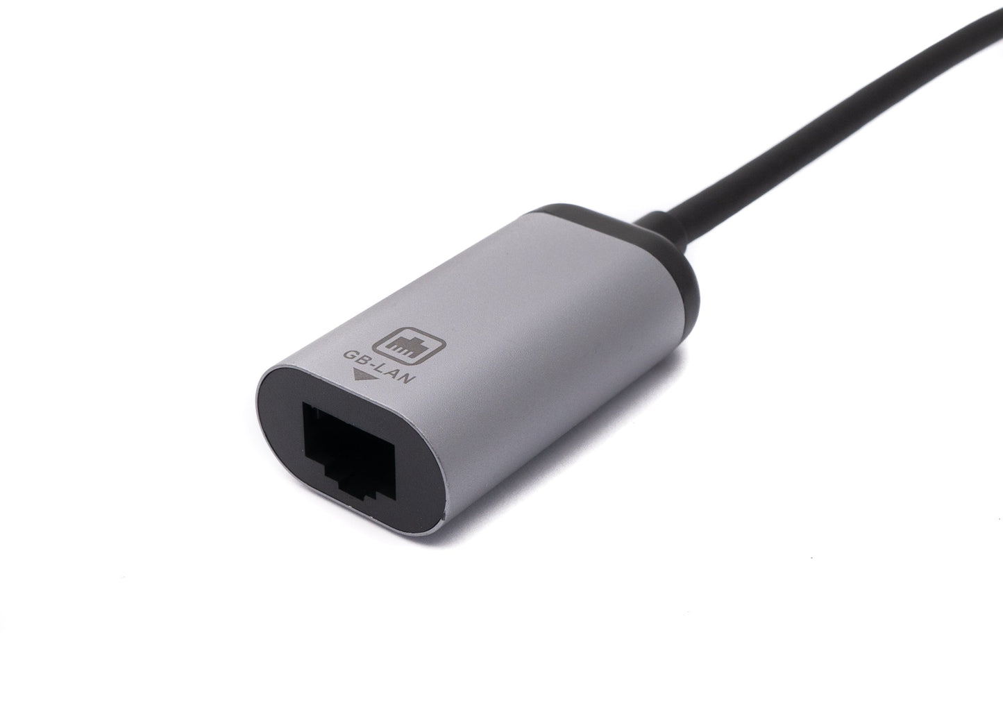 SYSTEM-S LAN snúra 20 cm RJ45 tengi í USB 3.1 Type C tengi millistykki í gráu