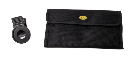 SYSTEM-S Macro linsusett með aðdráttar- og nærmyndasíu og klemmupoka í svörtu