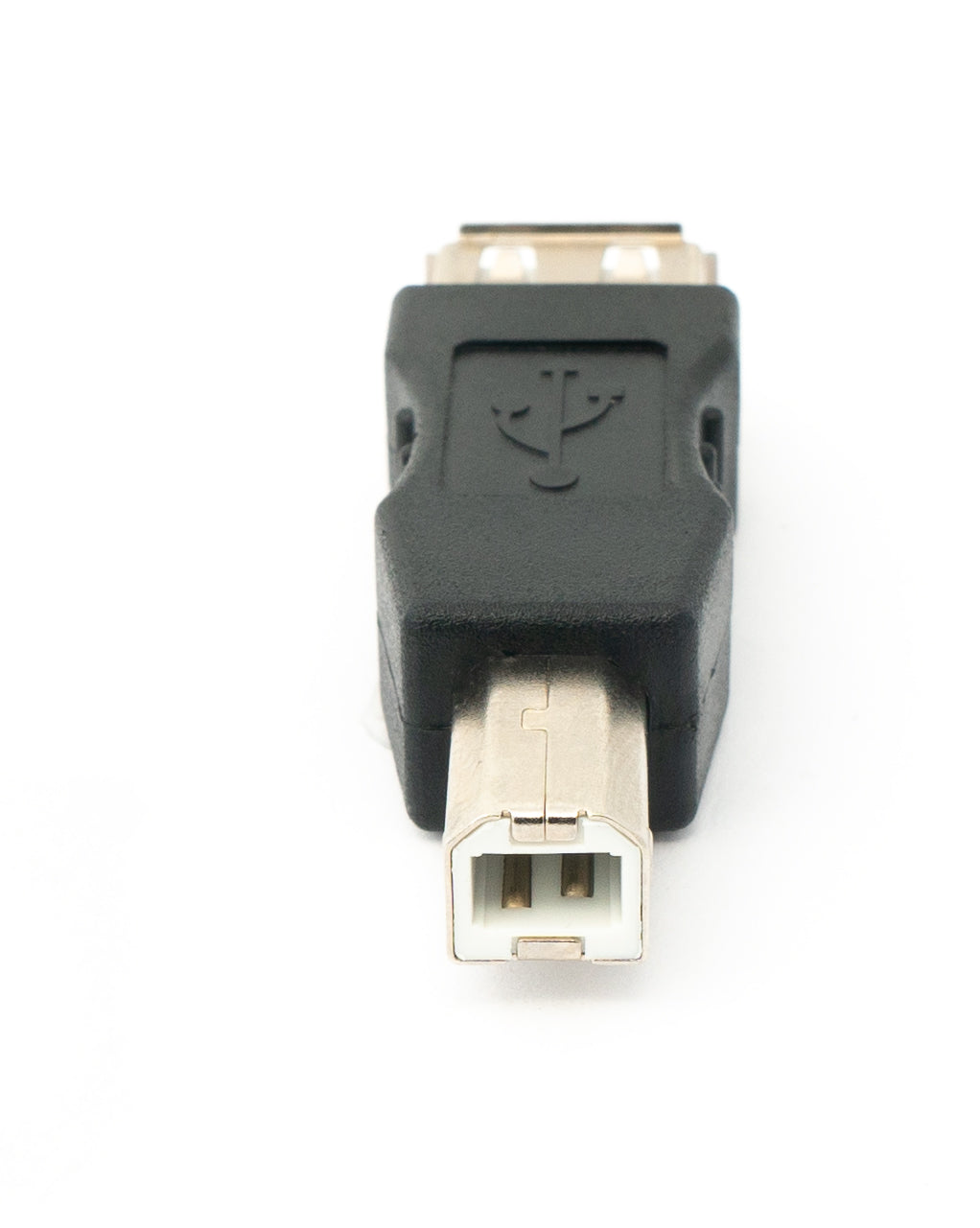SYSTEM-S USB 2.0 Adapter Typ B Stecker zu Typ A Buchse Kabel in Schwarz