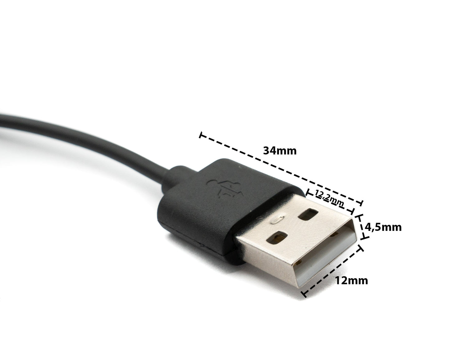 SYSTEM-S USB 2.0 cable 100 cm charging station for Realme T1 Smartwatch in black
