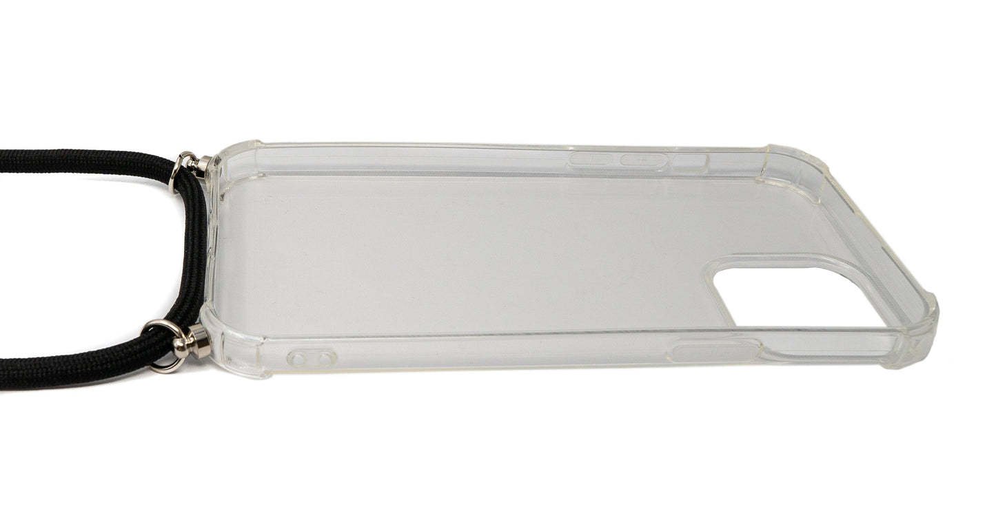 SYSTEM-S Schutzhülle aus Silikon mit Halsband in Transparent Hülle für iPhone 13 Pro Max