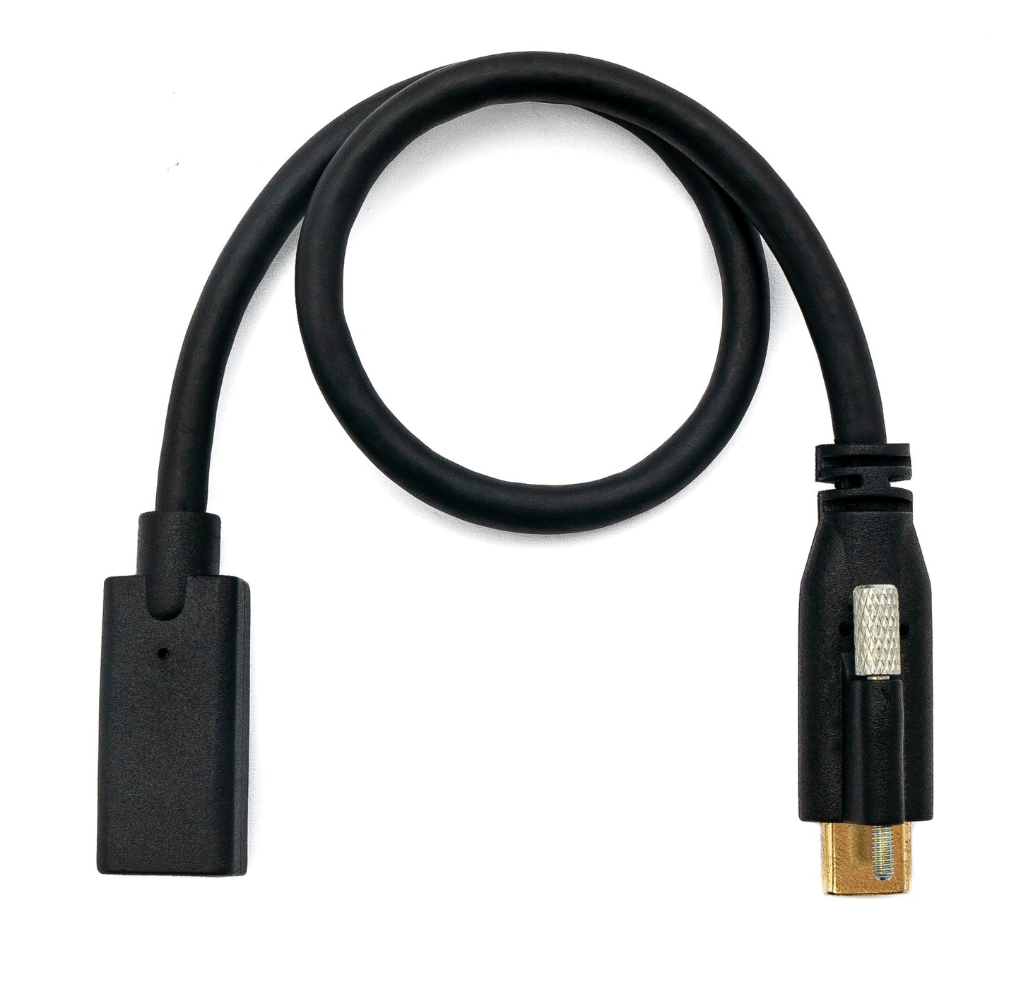 SYSTEM-S USB 3.1 Kabel 30 cm Typ C Stecker zu Buchse Schraube Adapter in Schwarz