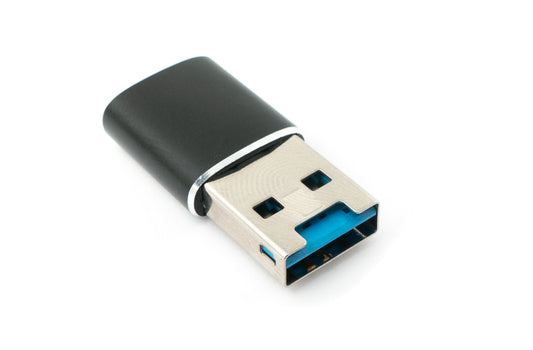 SYSTEM-S SD kort millistykki Micro í USB 3.0 Type A kvenkyns snúra minniskortalesari svartur