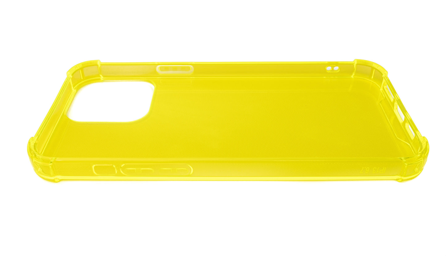 SYSTEM-S Schutzhülle aus Silikon in Gelb Transparent Hülle für iPhone 13 Pro Max