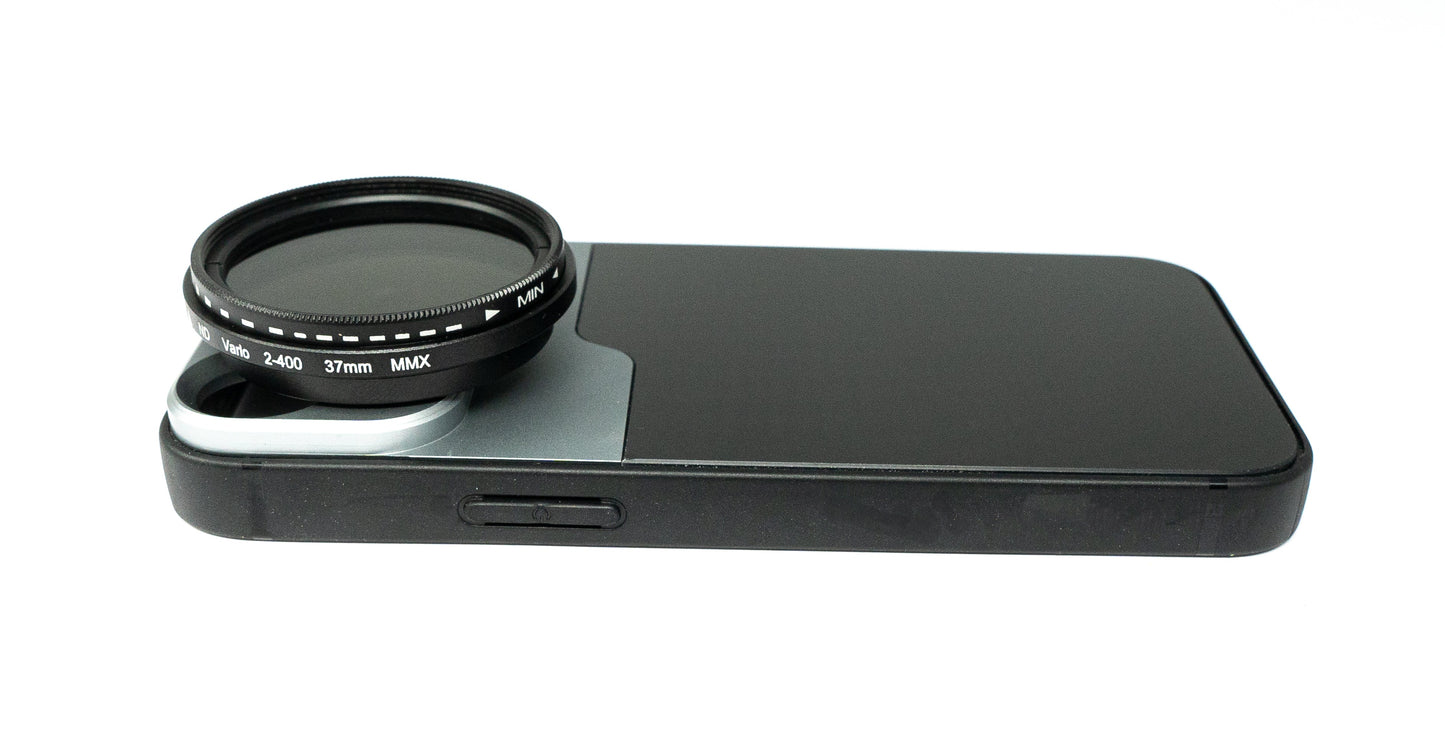 SYSTEM-S ND Vario sía 37 mm 2 til 4000 hlutlaus þéttleiki með hulstri fyrir iPhone 13 Mini