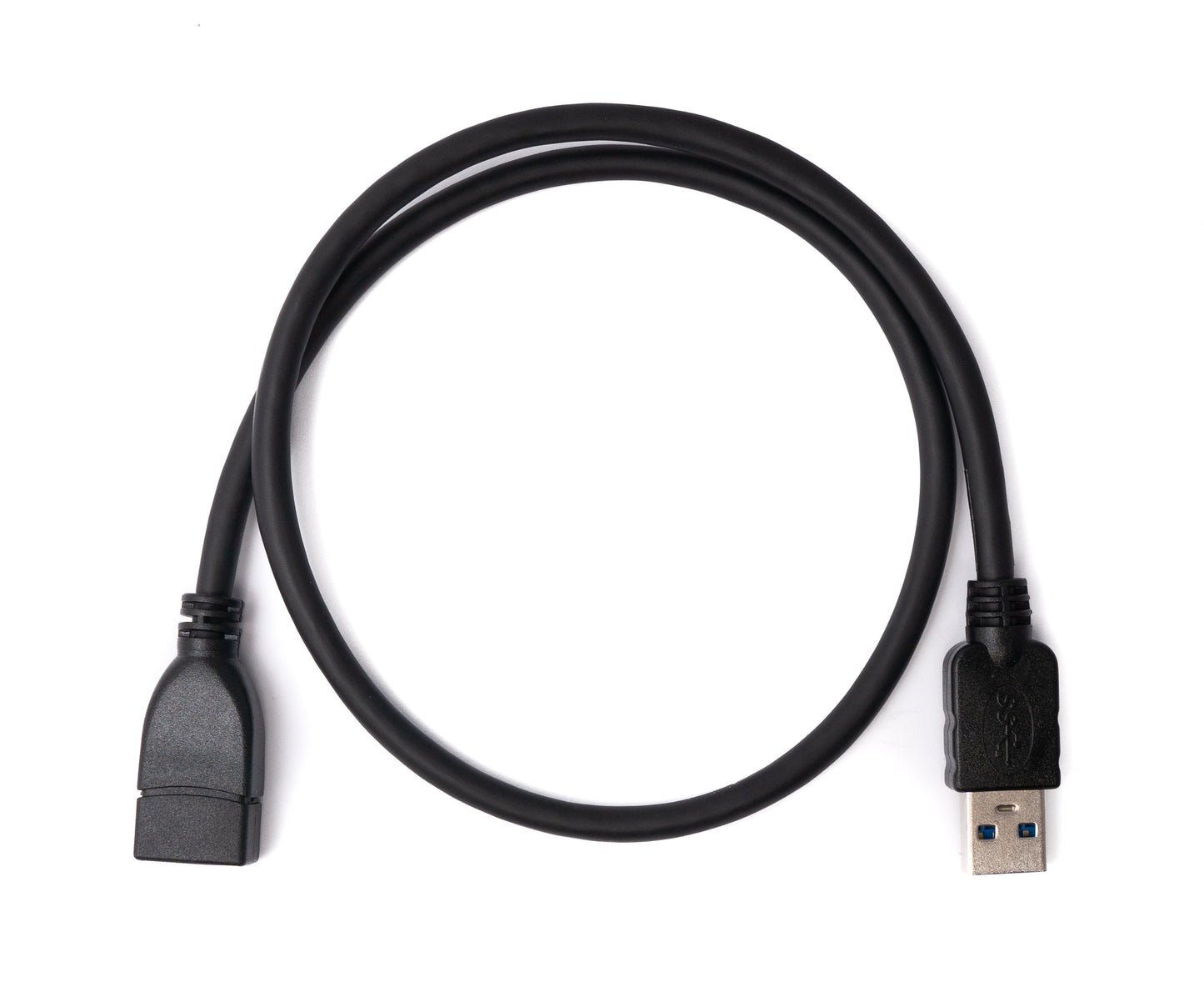 SYSTEM-S USB 3.0 Kabel 50 cm Typ A Stecker zu Buchse in Schwarz