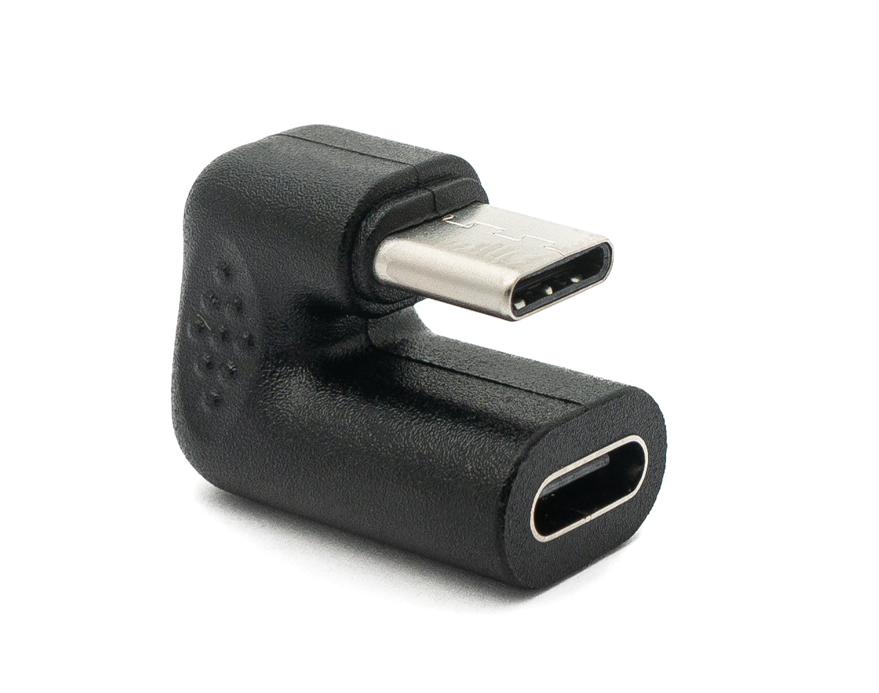 SYSTEM-S USB 3.1 U-snúningur 180° millistykki af gerðinni C kvenkyns í karlkyns snúra í svörtu