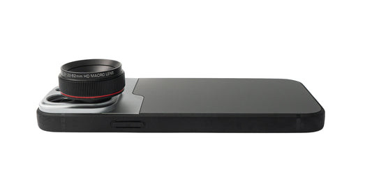 SYSTEM-S Macro linsa 1.1x til 2.8x sía með hulstri í svörtu fyrir iPhone 13 Pro Max