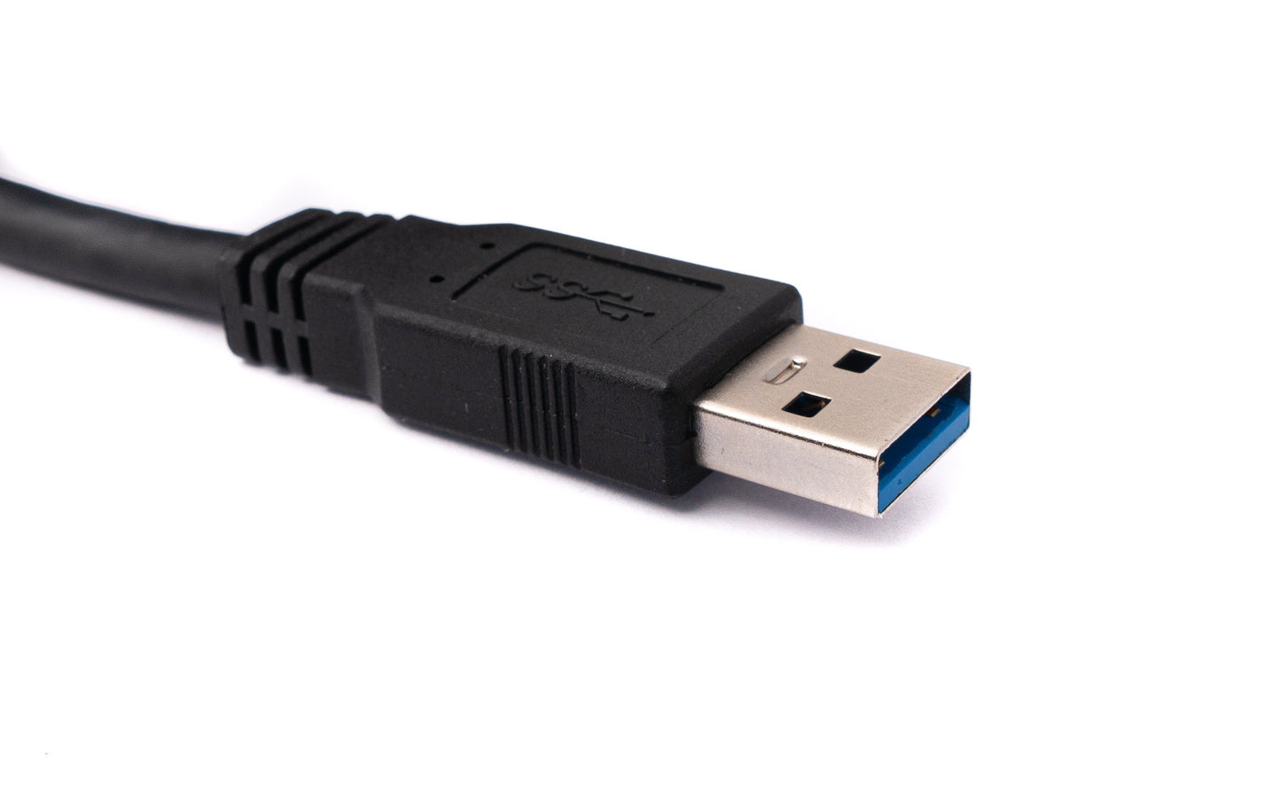 SYSTEM-S USB 3.1 Kabel 8 m Typ C Stecker zu Typ A Stecker Schraube in Schwarz