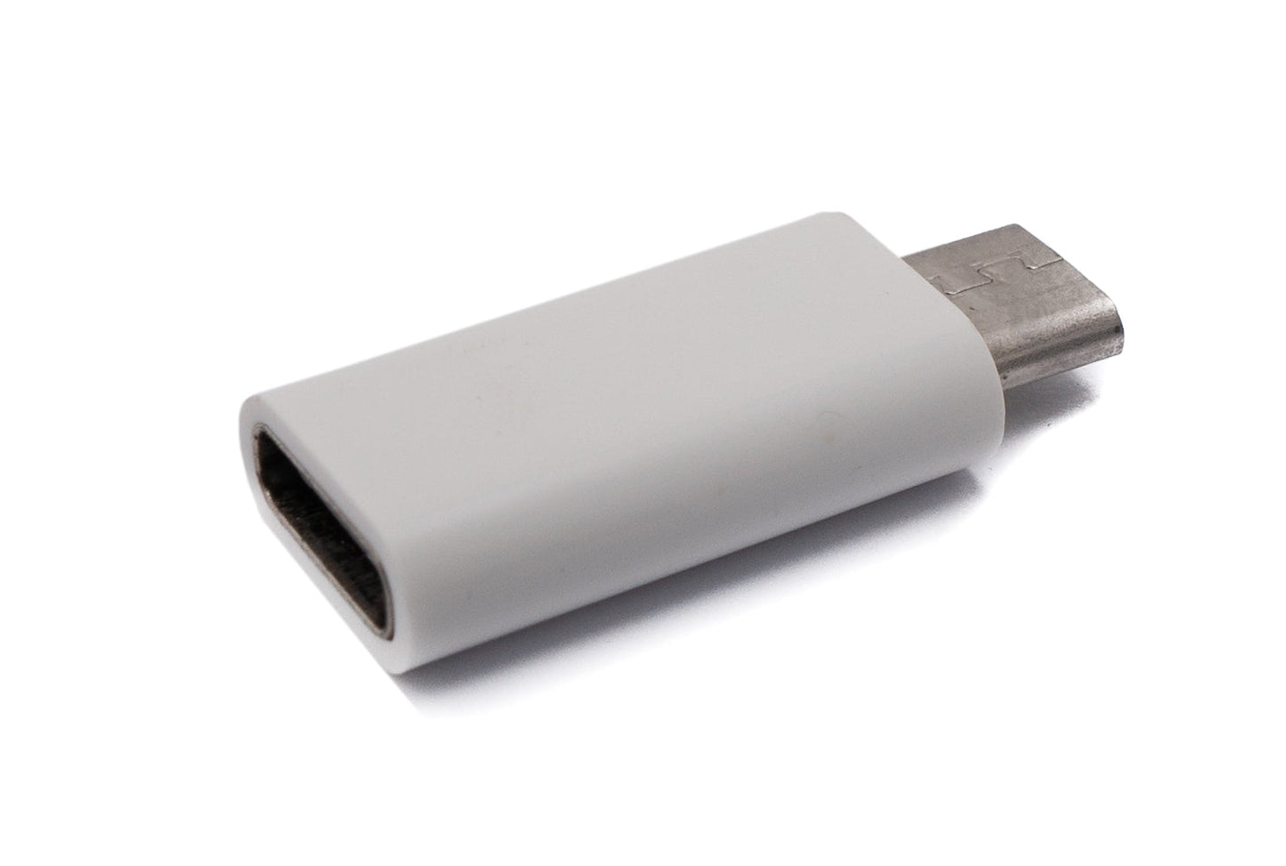 SYSTEM-S USB 3.1 millistykki af gerðinni C kvenkyns í 2.0 Micro B karlkyns snúra í hvítu
