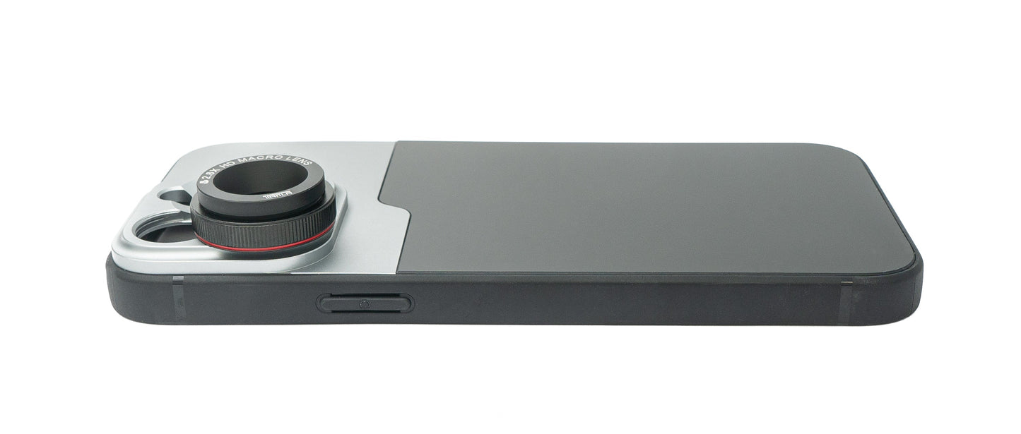 SYSTEM-S Macro linsa 2.8x HD sía með hulstri í svörtu fyrir iPhone 13 Pro Max