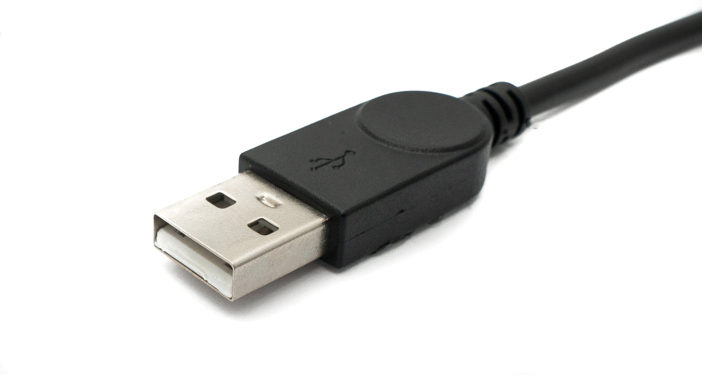 SYSTEM-S USB 2.0 snúra 30 cm Micro B tengi í Type A tengi 180° horn svart