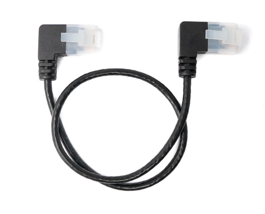 SYSTEM-S LAN cable 25 cm RJ45 8P8C STP Cat6 plug to plug angled black