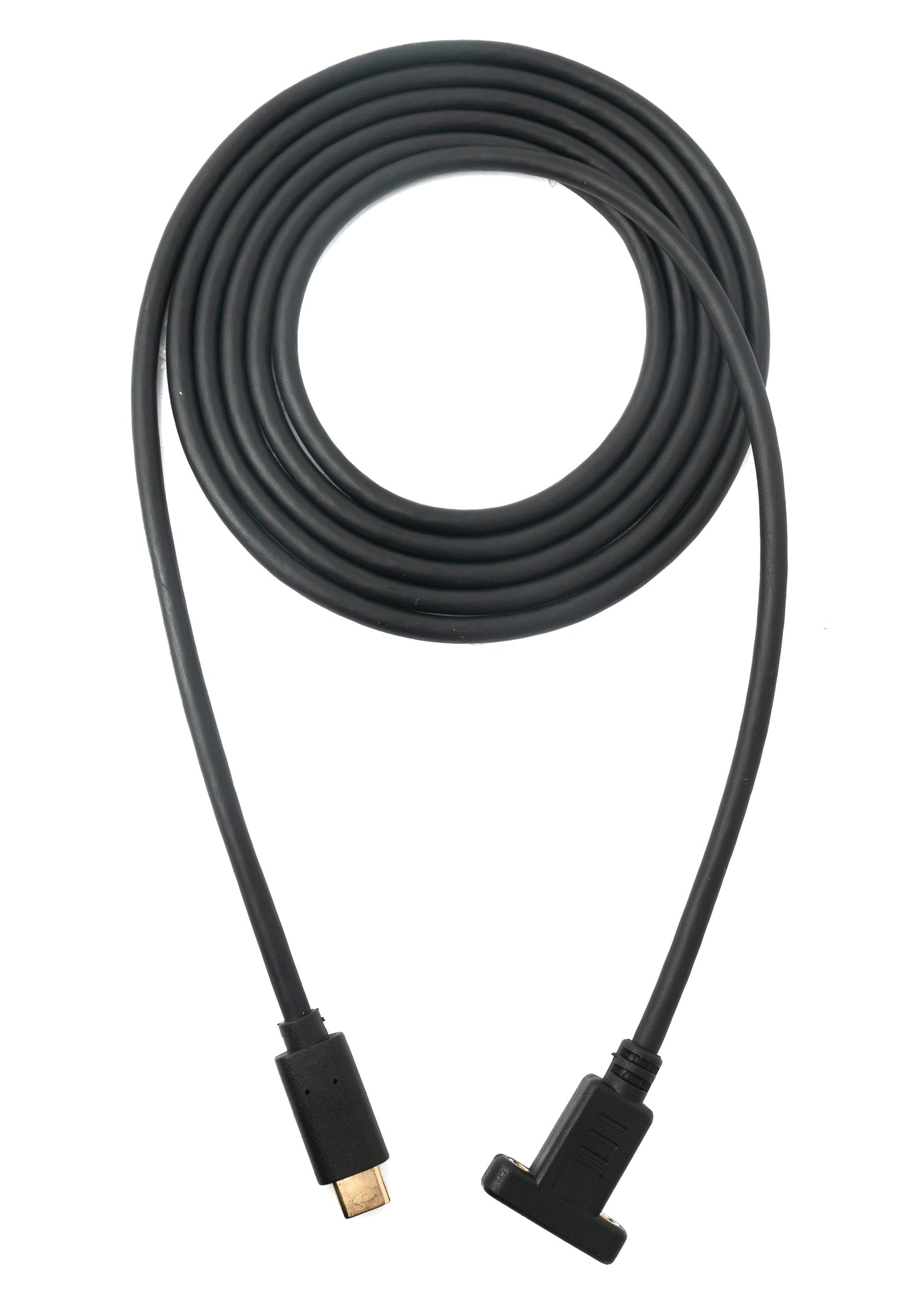 SYSTEM-S USB 3.1 snúra 1,8 m Tegund C karlkyns í kvenkyns skrúfusnúningur svartur