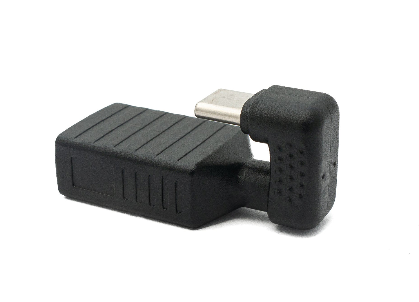 SYSTEM-S USB 3.1 U-snúningur 180° millistykki af gerð C karlkyns í 2.0 af gerð A kvenkyns snúru í svörtu