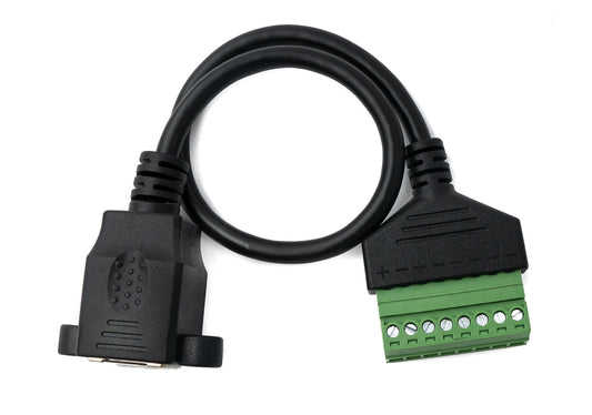 SYSTEM-S LAN snúra 30 cm RJ45 tengi í 5 pinna PCB tengi í svörtu