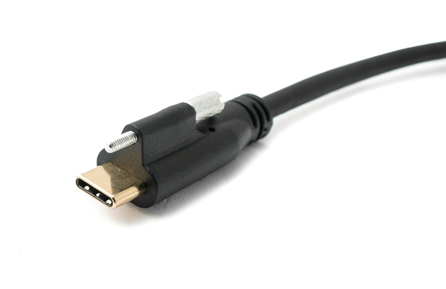SYSTEM-S USB 3.1 Gen 2 100W snúra 2 m Tegund C karlkyns í karlkyns skrúfutengi svart