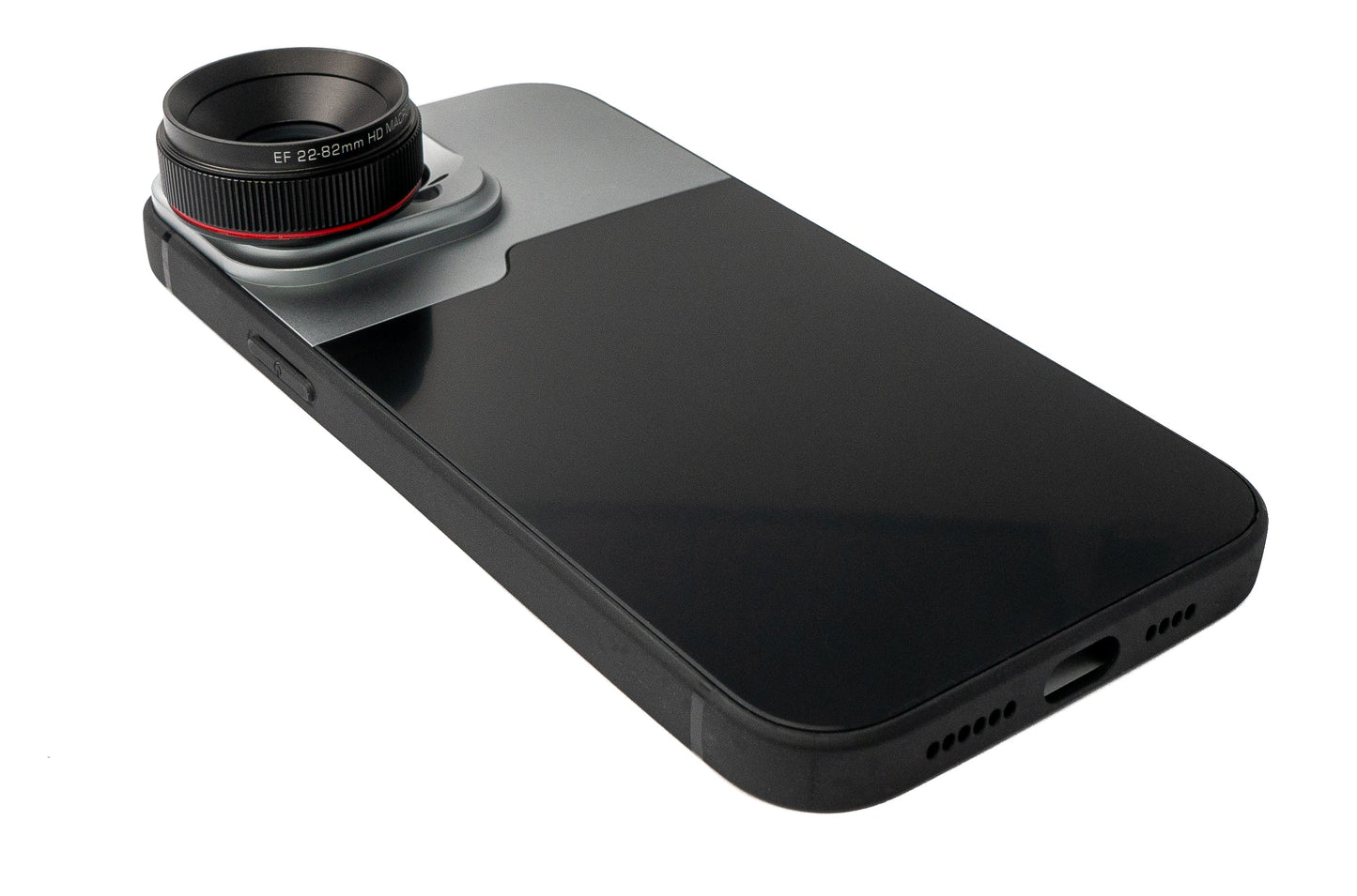 SYSTEM-S Macro linsa 1.1x til 2.8x sía með hulstri í svörtu fyrir iPhone 13 Pro Max