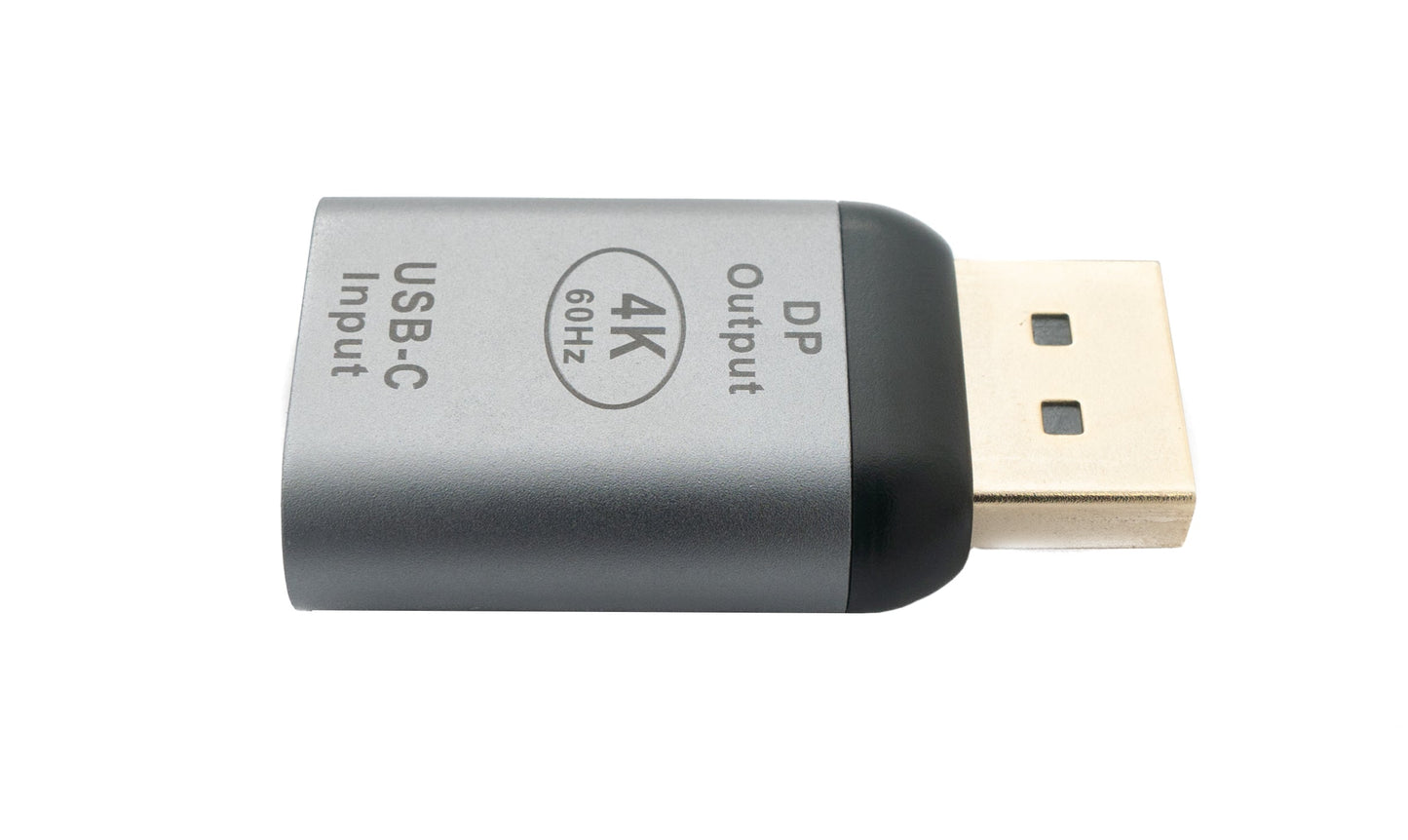 SYSTEM-S USB 3.1 millistykki Tegund C kvenkyns í DisplayPort DP karlkyns 4k HDTV snúra í gráu