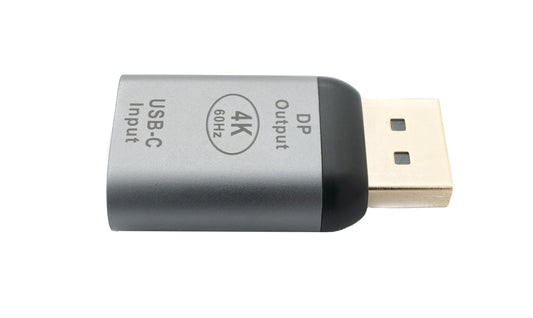 SYSTEM-S USB 3.1 millistykki Tegund C kvenkyns í DisplayPort DP karlkyns 4k HDTV snúra í gráu