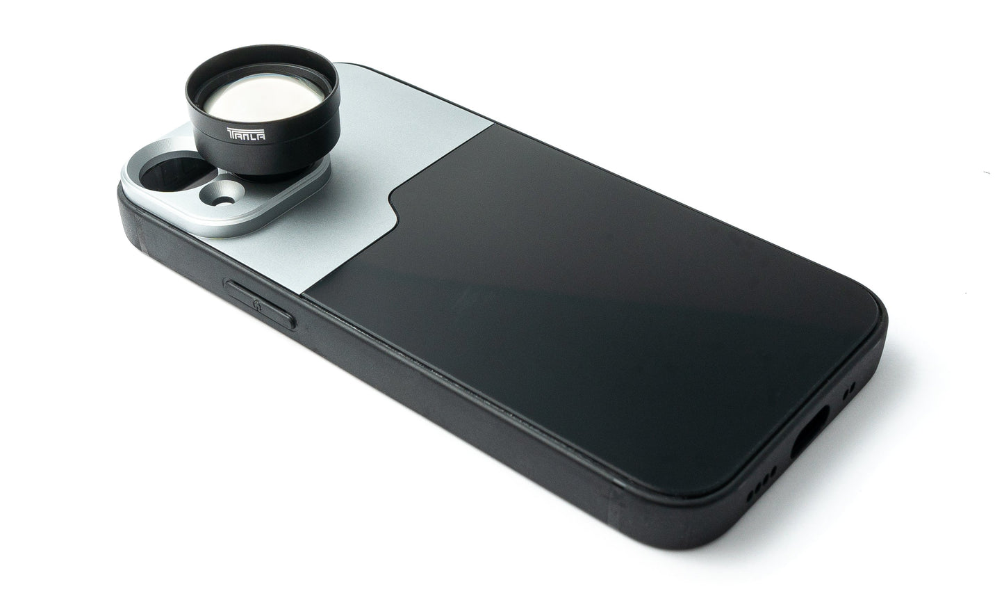 SYSTEM-S aðdráttarlinsa 3x aðdráttarlinsusía með hulstri í svörtu fyrir iPhone 13 Mini