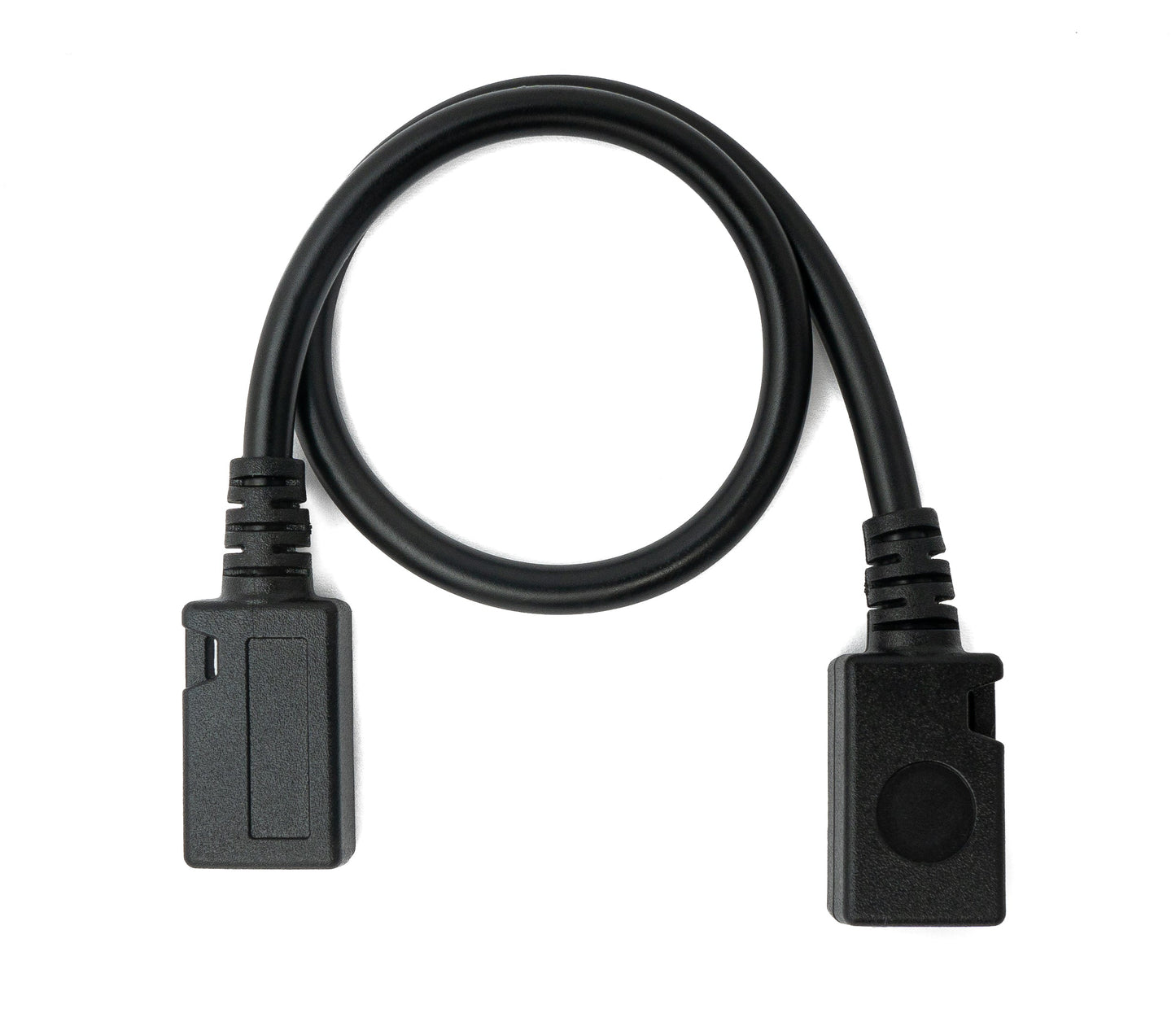 SYSTEM-S USB 2.0 snúra 27 cm Micro B kvenkyns í kvenkyns í svörtu