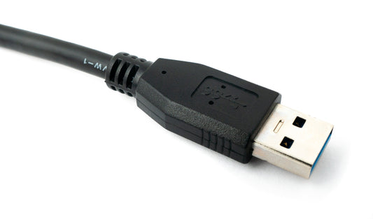 SYSTEM-S USB 3.0 Kabel 50 cm Typ B Stecker zu A Stecker in Schwarz