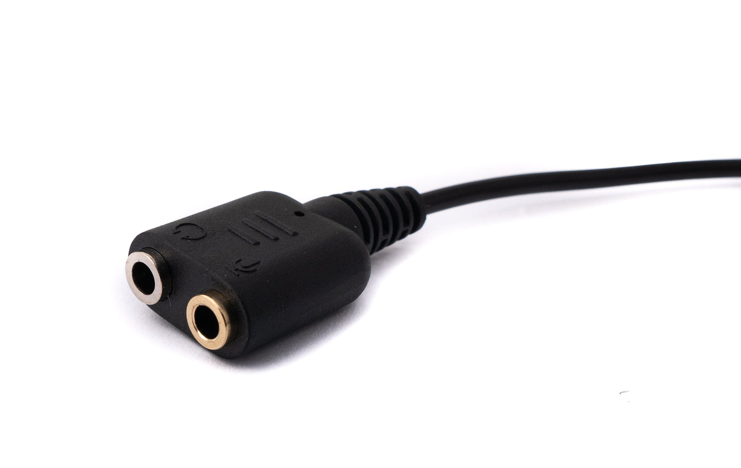 SYSTEM-S Símaheyrnartól millistykki 20 cm RJ9 tengi í 2x 3,5 mm jack hljóðsnúra svart