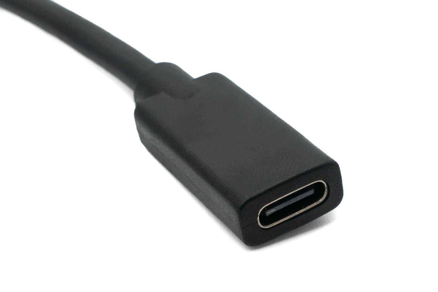 SYSTEM-S USB 3.1 Kabel 100 cm Typ C Stecker zu Buchse Schraube Winkel in Schwarz
